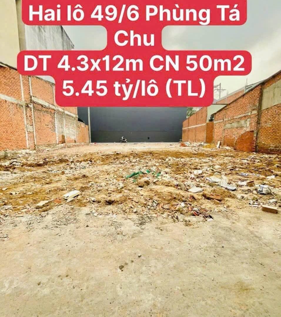 Bán đất hẻm 49/6 Phùng Tá Chu